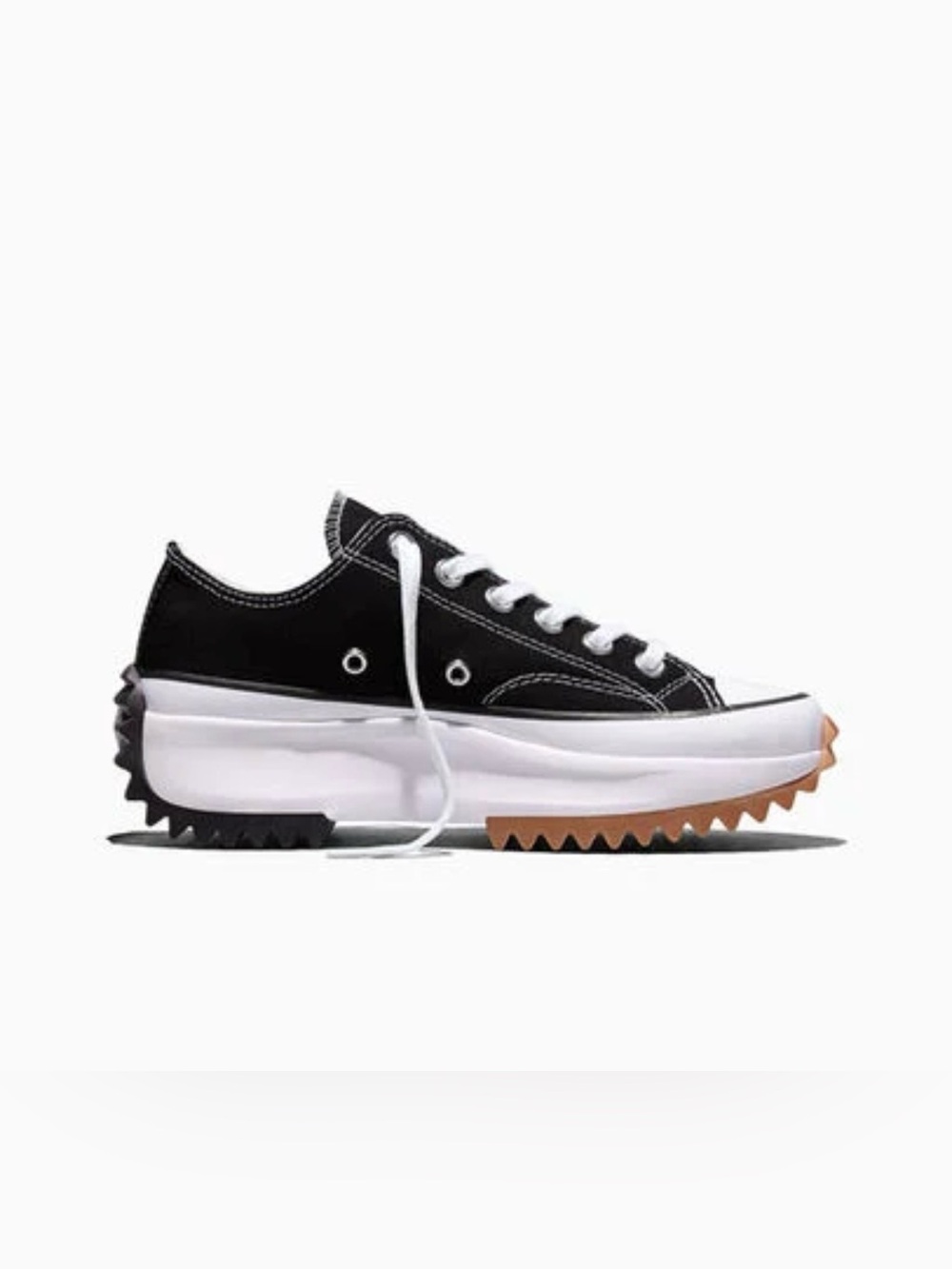 converse run star hike low sneakers black gum m10/w11.5
